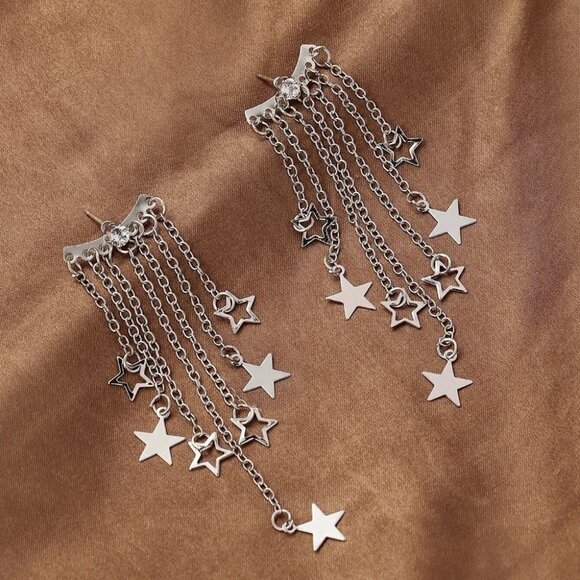 Star Decor Earring Jackets - Picture 3 of 4